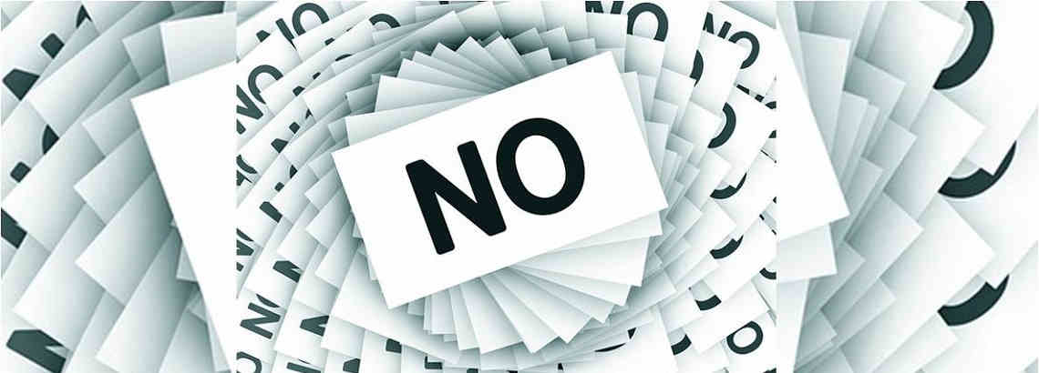 Aceptar un NO